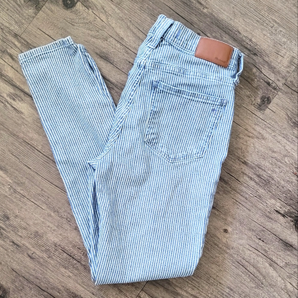 Madewell striped skinny jeans